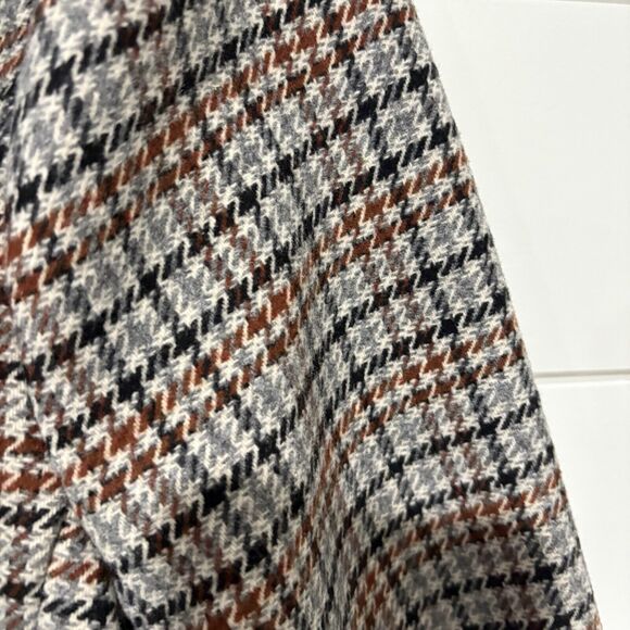 Evereve | Blazer Houndstooth Elbow Patches Neutral Button Long Sleeve Small - Picture 4 of 10